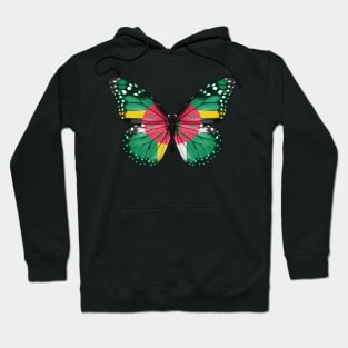 Dominican Flag  Butterfly - Gift for Dominican From Dominica Hoodie